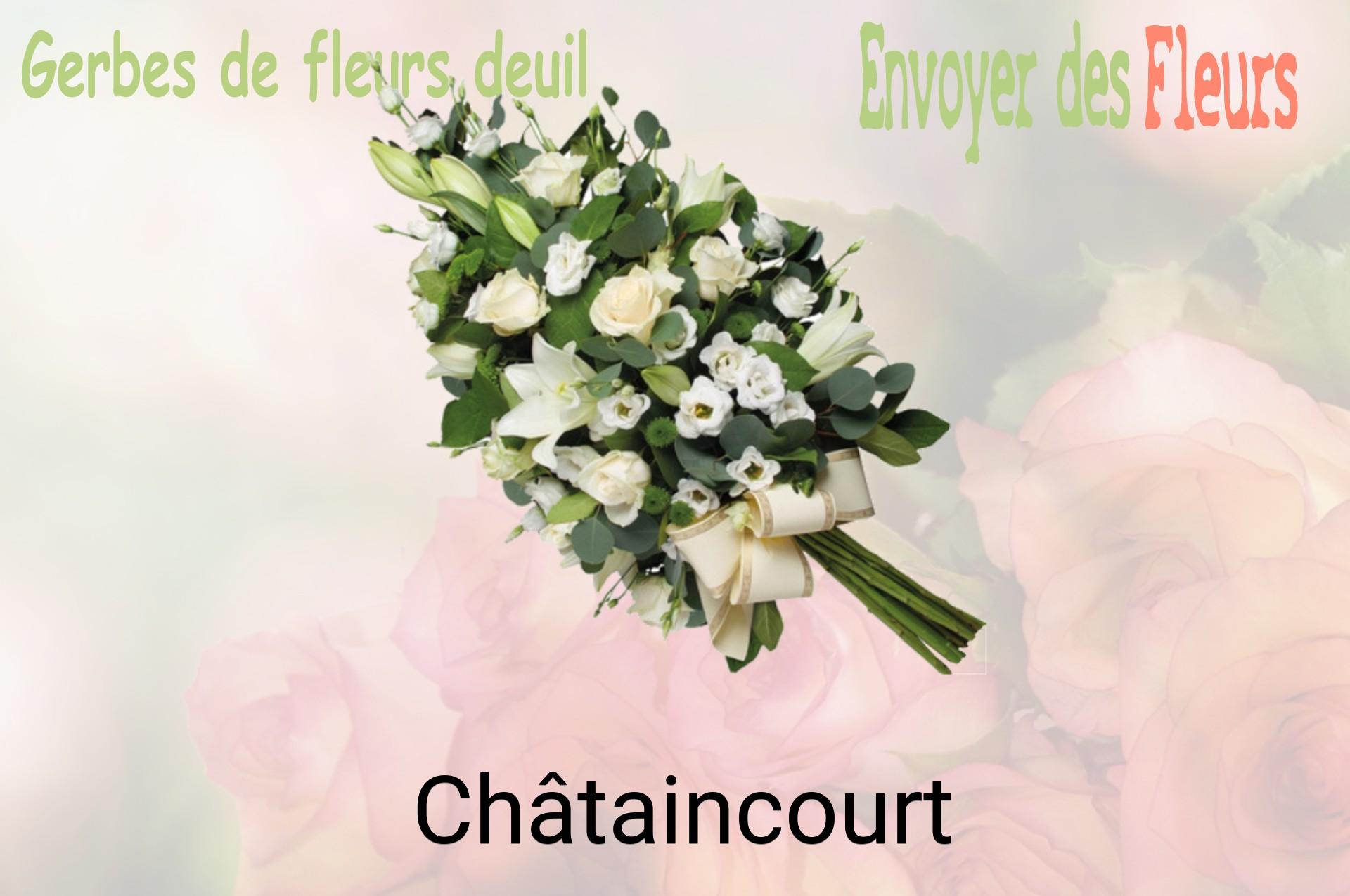 Gerbe de fleurs de deuil livrée à Châtaincourt
